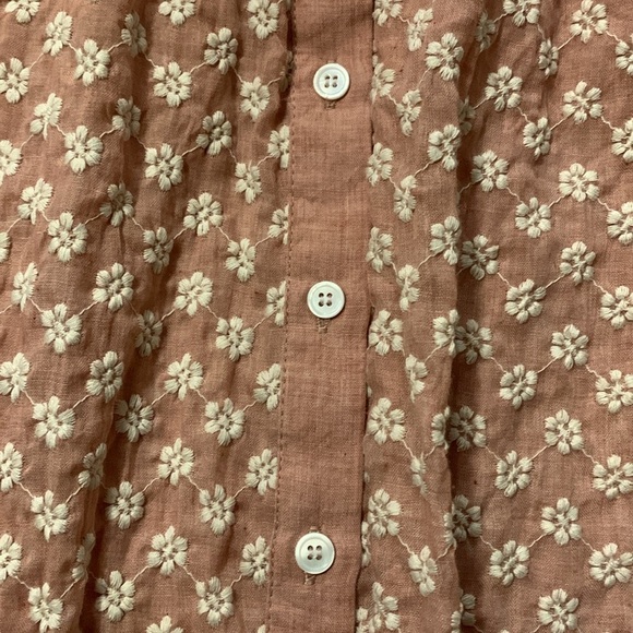 ZARA Malina Coquette Embroidered Pink White Floral Midi Dress 100% Cotton SZ S - Picture 6 of 12